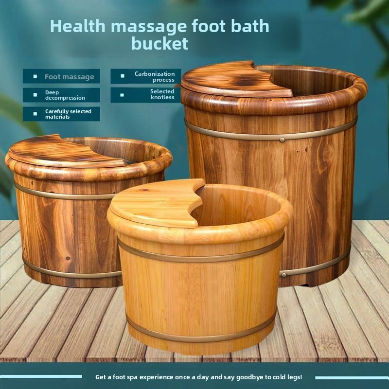 Foot Bath Massager - Bacia de madeira HYS de cedro