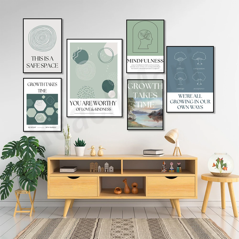 Impressão de atenção plena, é  - Health Wellness Poster avaliação e preço